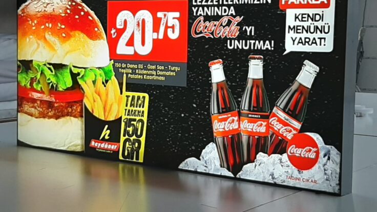 led light box menü ışıklı reklam