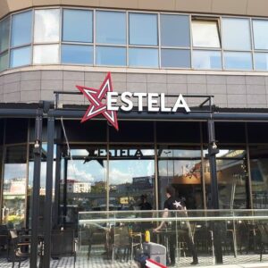 Estela coffe Ataköy Tente üzerine ışıklı kutu harf reklam